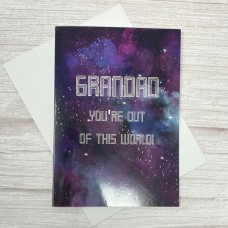 Grandad you're out of this world | Space Theme | Birthday Card | Father's day Card | Card for him | Card for Grandad