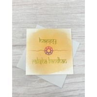 Happy Raksha Bandhan card | Orange | Watercolour design