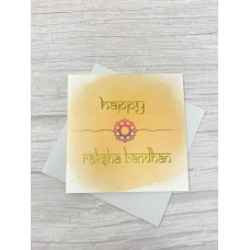 Happy Raksha Bandhan card | Orange | Watercolour design