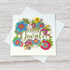 Happy Diwali card | Multicoloured | Mehndi design
