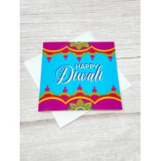 Happy Diwali card | Blue