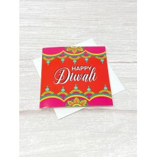 Happy Diwali card | Red