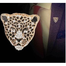 Stunning Vintage Look Gold plated Retro Leopard Celebrity Brooch Broach Pin Z14