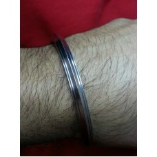 Stupéfiant acier inoxydable épais 5 LIGNES Sikh Singh Khalsa Kara Kada bracelet