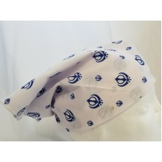 Sikh Punjabi Singh Kaur White Khalsa Khandas bandana Head Wrap Gear Rumal ZA5