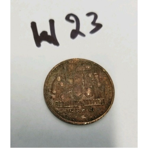 Antique Copper Jai Mata Di Hindu Devi Pindi God Good Luck Token Coin W23 Gift