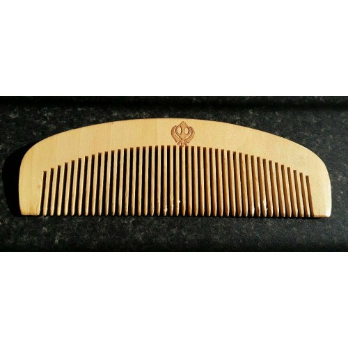 Sikh Kanga Khalsa Singh Wooden Comb Premium Quality Khanda Print Wooden Comb ZZ1