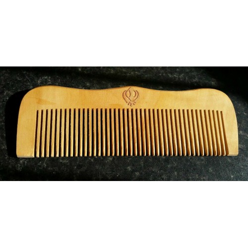 Sikh Kanga Khalsa Singh Wooden Comb Premium Quality Khanda Print Wooden Comb ZZ2