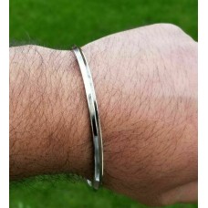 Stainless Steel Kara Bangle Sikh One Edge Kada Singh Kaur Punjabi Bracelet R6