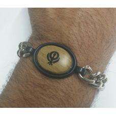 Stunning Steel Singh Khalsa Sikh Khanda Chain Bracelet Lovely Punjabi design C