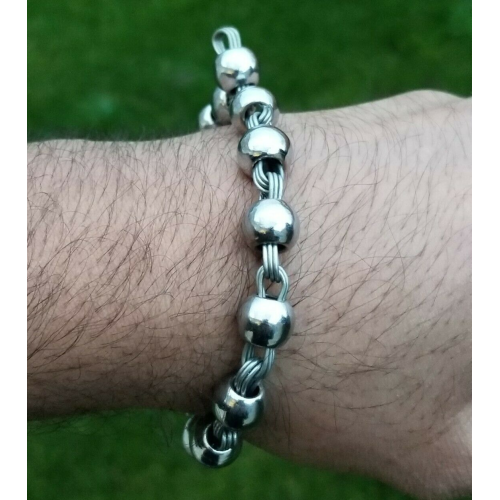 Solid Steel Praying Beads Meditation Talisman Sikh Singh Kaur Simarna Bracelet A