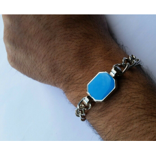 Stunning Steel SALMAN KHAN STYLE Movie Prem Ratan Dhan Payo Turquoise Bracelet A