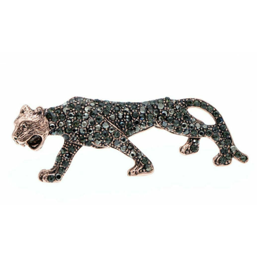 Stunning Vintage Look Rose Gold plated Retro Leopard Celebrity Brooch Broach Pin