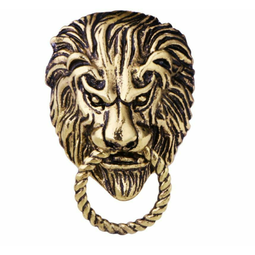 Stunning Vintage Look Gold plated Retro Lion KING Celebrity Brooch Broach Pin ZZ