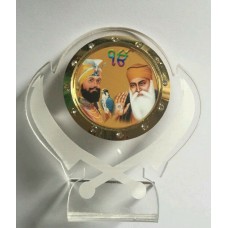 Guru Nanak Gobind Singh Ji Photo Portrait Sikh Khalsa Khanda Desktop GIFT Stand
