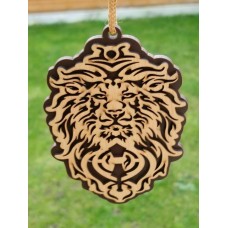 Punjabi Sikh Wooden Lion Khanda Stunning Pendant Evil Protection Car HANGER KK6