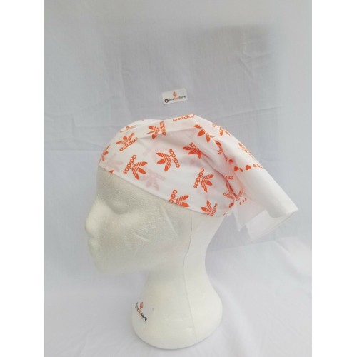 Sikh Hindu Muslim Orange Print bandana Head Wrap Gear Rumal Handkerchief Gift