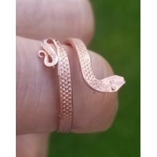 Sadhguru Copper snake ring handmade cobra fashion adjustable boho hindu ring h19