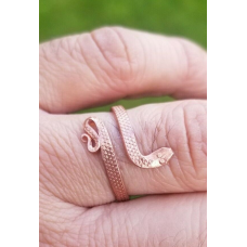 Copper snake ring handmade cobra fashion adjustable hippy boho hindu ring h19
