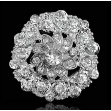 Christmas new year stunning diamonte silver plated brooch pin broach gift rr9