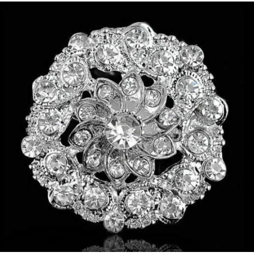 Christmas new year stunning diamonte silver plated brooch pin broach gift rr9