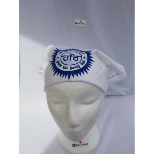 Sikh hindu kaur singh blue hari har bandana head wrap gear rumal handkerchief
