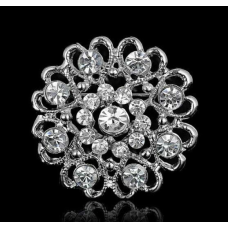 Christmas new year stunning diamonte silver plated brooch pin broach gift rr2