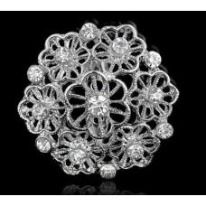 Christmas new year stunning diamonte silver plated brooch pin broach gift rr6