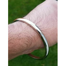 Stainless steel smooth punjabi sikh singh kaur khalsa kara kada bracelet gift v3