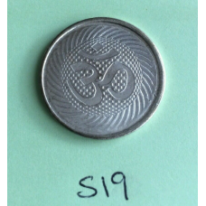Silver Plated Laxmi Ganesh Ji Hindu OM Legend Good Luck Coin Gift XMas Token S19