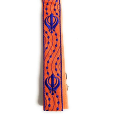 Orange sikh singh kaur khalsa adjustable gatra belt for siri sahib or kirpan with embroidery khandas