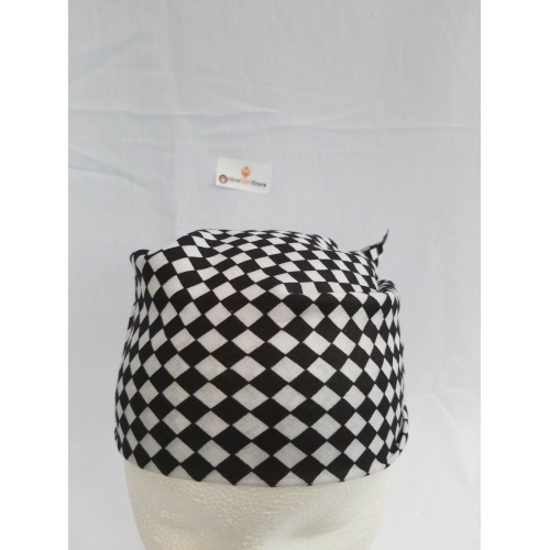 Sikh punjabi black white boxes hindu bandana head wrap gear rumal handkerchief