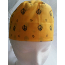 Sikh punjabi kesari orange kids baby patka pathka khandas bandana head wrap gear