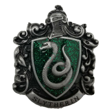 Stunning steel harry potter hogwarts school slytherin lapel pin house badge b49