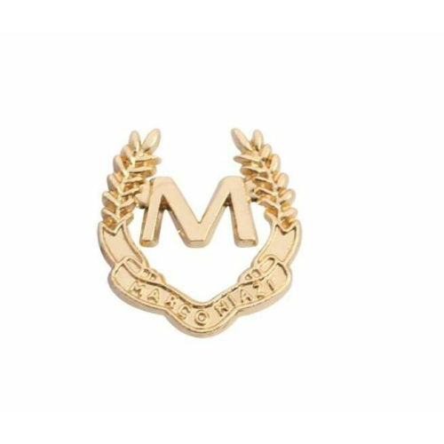 Letter m brooch elegant stunning gold plated lovely broach lapel pin gift b50m