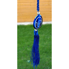 Sikh ek onkar khanda blue pendant evil eye protection car rear mirror hanger rr3