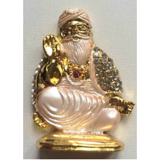 Gold plated car dashboard mantle piece sikh khalsa guru nanak statue gift os505