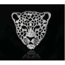 Stunning vintage look silver plated retro leopard celebrity brooch broach pin zs
