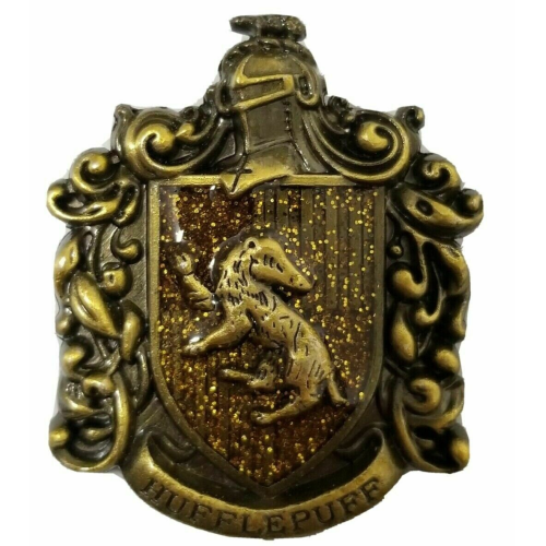 Stunning brass harry potter hogwarts school hufflepuff lapel pin house badge b49