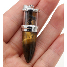 Reiki natural stone pendulum chakra healing meditation pendant necklace ggg77