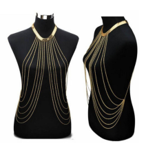 Sexy tassel necklace gold plated celebrity snake kinky design vintage look ggg68