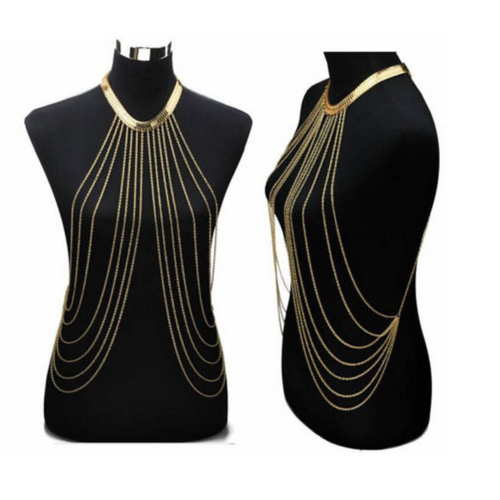Sexy tassel necklace gold plated celebrity snake kinky design vintage look ggg68