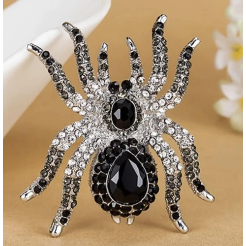 Spider brooch gold silver plated high end stones celebrity design broach pin gg
