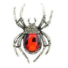 Vintage look silver plated red spider brooch suit coat broach collar pin b480g