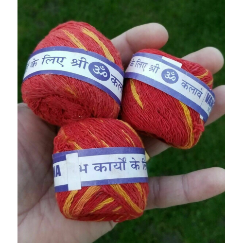 3 mauli thread pack mouli good luck dhaga wedding kalawa sacred hindu religious