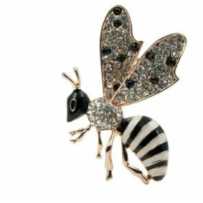 Stunning vintage look gold plated retro bee wasp celebrity brooch broach pin f14