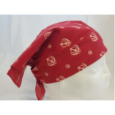 Sikh punjabi singh kaur maroon khalsa khandas bandana head wrap gear rumal za3