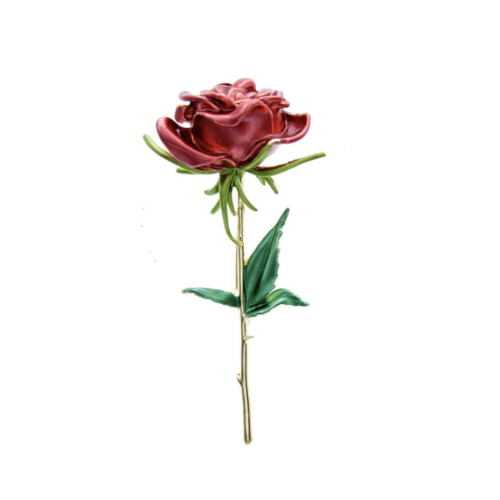 Valentine rose love brooch retro vintage look gold plated labour design pin gg25