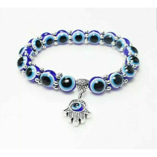 Authentic turkey glass bead evil eye protection hamsa hand fatima palm bracelet