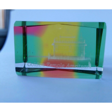 Sikh golden temple amritsar 3d laser etched 1.7” crystal multi colour glass cube